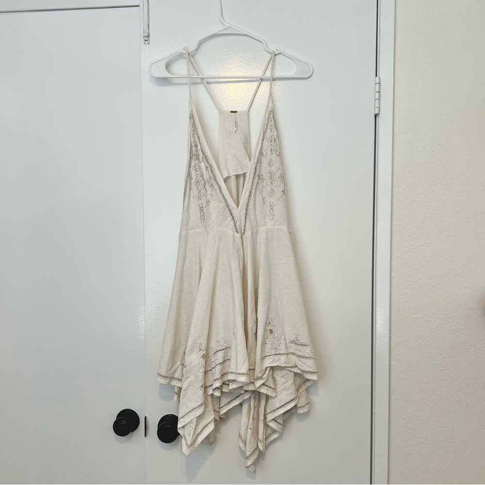 Free People Sleeveless Dress with Embroidered Details